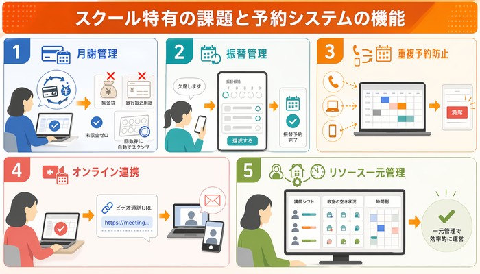 予約システム 導入事例 スクール