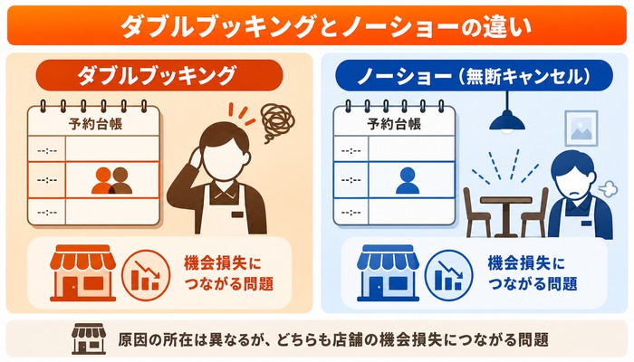 ダブルブッキング 対策