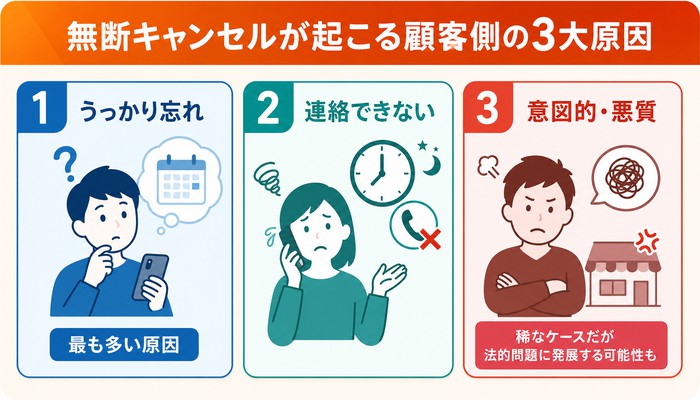 無断キャンセル 対策