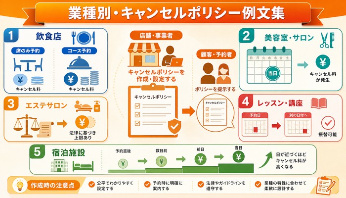 キャンセルポリシー 書き方