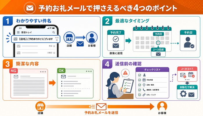 予約 お礼メール