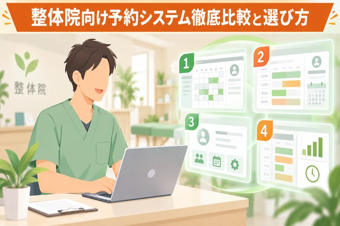 整体院の予約システム比較8選｜選び方と補助金2026年版