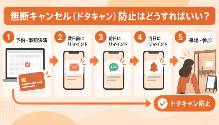 無断キャンセル(ドタキャン)防止はどうすればいい?