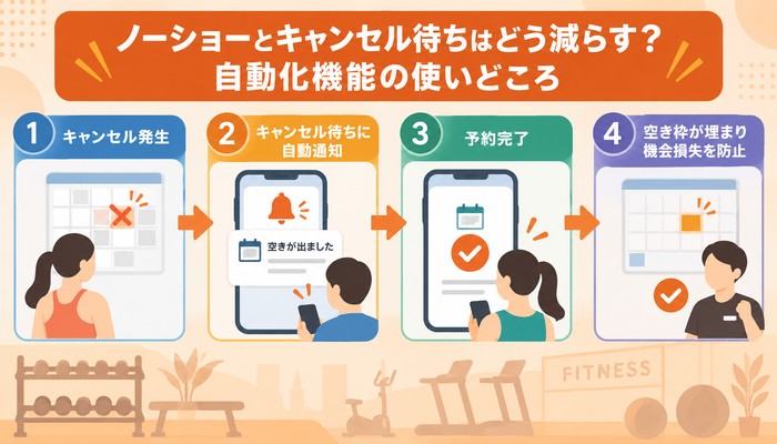 ノーショーとキャンセル待ちはどう減らす?自動化機能の使いどころ